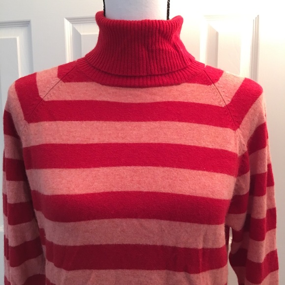 Monsoon valentines Where’s Waldo cashmere candy cane stripe red pink turtleneck - Picture 4 of 8
